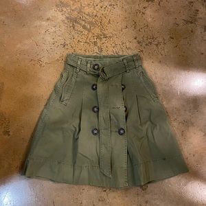 J.crew dark green canvas skirt